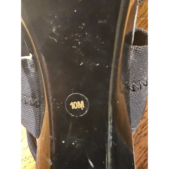 Michael Kors Berkley TStrap Sandals Black Patent Leather Zip Front Heels Size 10 - Picture 10 of 12